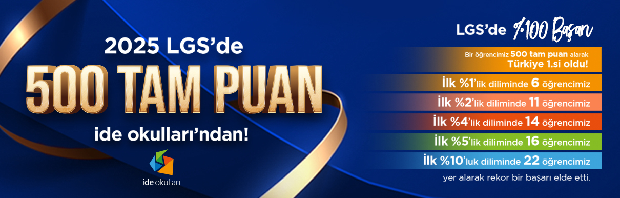 LGS’de %100 başarı ide okulları’ndan!