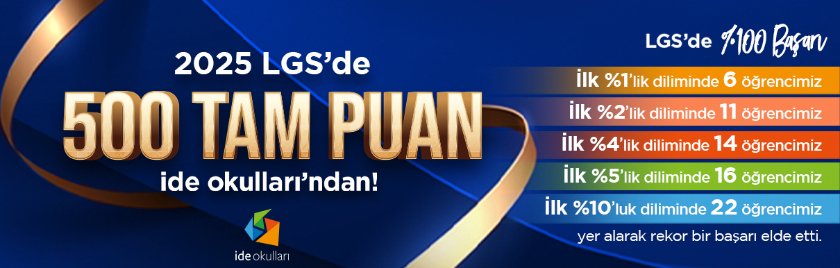 LGS’de %100 başarı ide okulları’ndan!