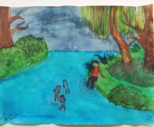 ide öğrencileri, Dünya Sanat Günü “Sanat Pencerem” Sergisi