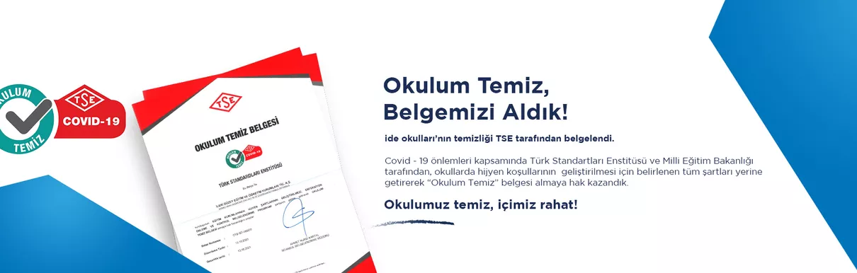 “Okulum Temiz” Belgemizi Aldık.