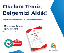 “Okulum Temiz” Belgemizi Aldık.