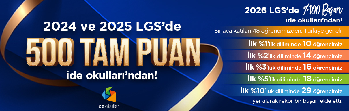 ide'de LGS'de %100 Başarı